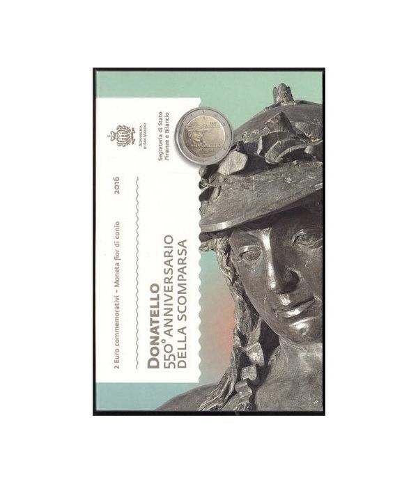 moneda conmemorativa 2 euros San Marino 2016 Donatello.  - 2