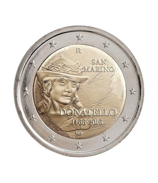 moneda conmemorativa 2 euros San Marino 2016 Donatello.  - 4