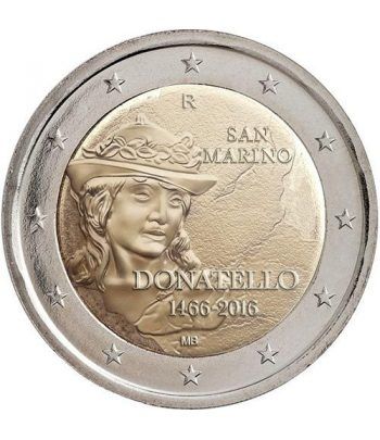 moneda conmemorativa 2 euros San Marino 2016 Donatello.