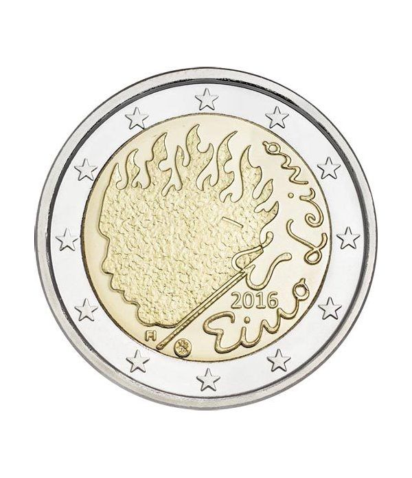 moneda conmemorativa 2 euros Finlandia 2016 Eino Leino