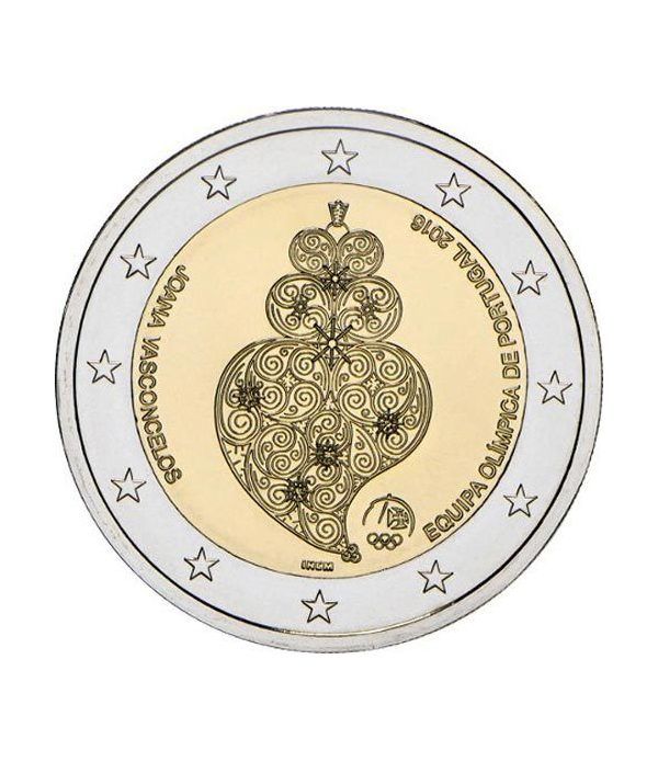moneda conmemorativa 2 euros Portugal 2016 Equipo Olímpico.