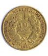 Moneda de oro 10 francos Francia 1851.