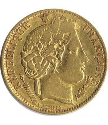 Moneda de oro 10 francos Francia 1851.