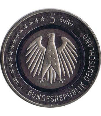 moneda Alemania 5 Euros 2016 Planeta Tierra. Ceca J.