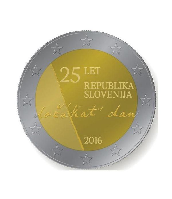 moneda conmemorativa 2 euros Eslovenia 2016.