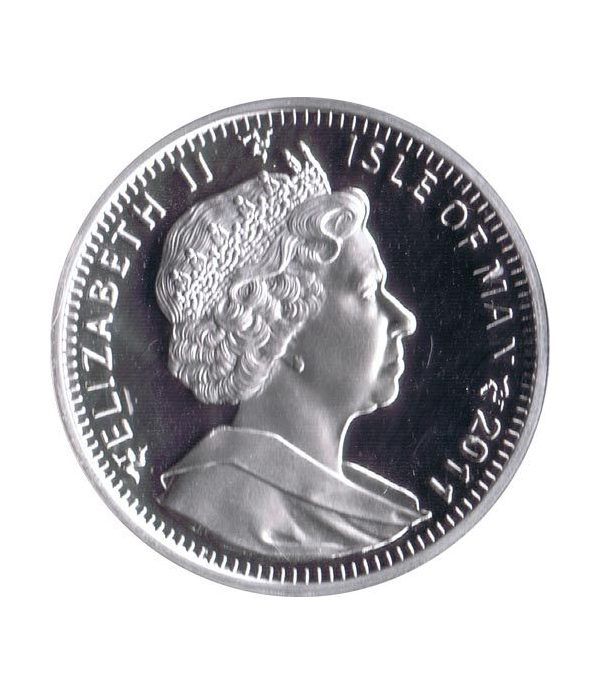 Moneda de plata Boda Real 1 Crown Man 2011. Proof.  - 2