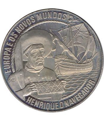 Moneda 2.5 Ecu Portugal 1991 Barco. Cuproníquel.