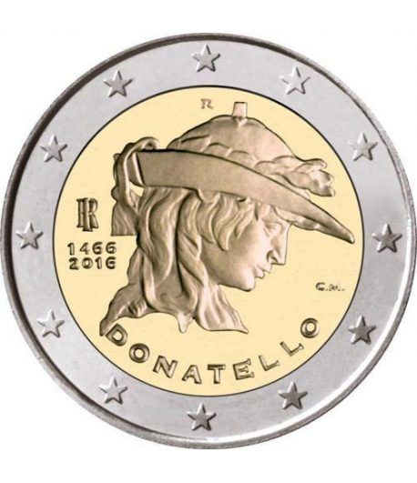 Moneda conmemorativa 2 euros Italia 2016 Donatello.