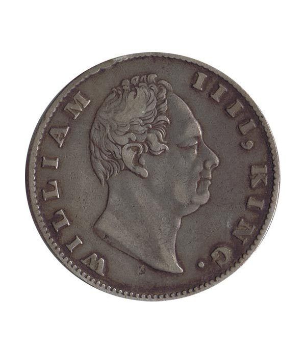 Moneda de plata 1 Rupia India Británica 1835.  - 4