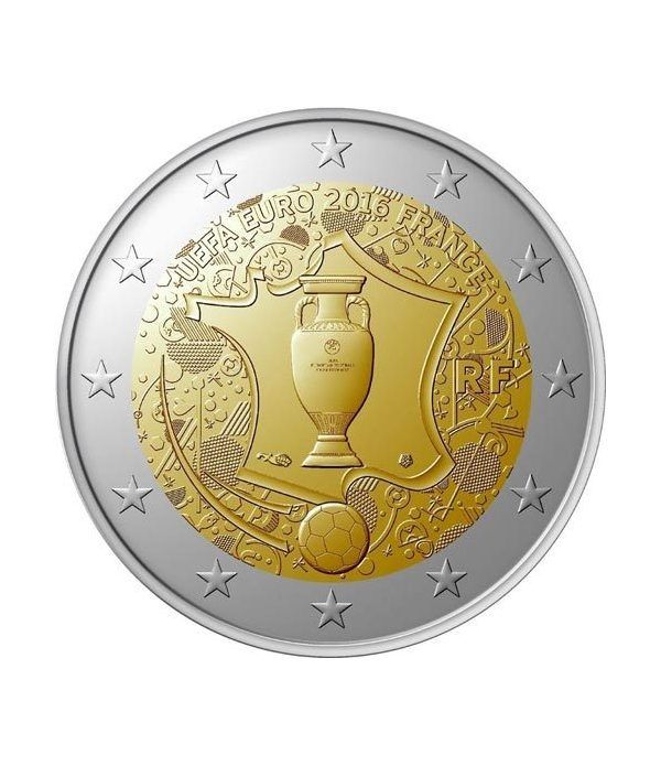 moneda conmemorativa 2 euros Francia 2016 UEFA