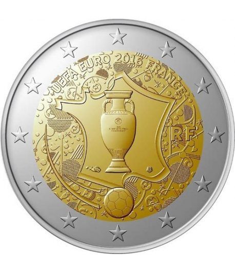 moneda conmemorativa 2 euros Francia 2016 UEFA