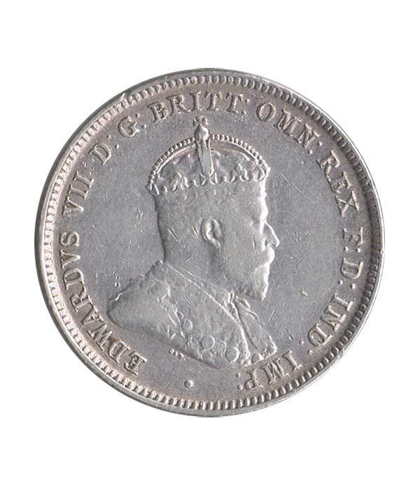 One Shilling de plata Australia año 1910.