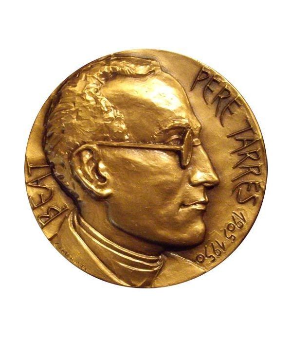 Medalla Beatificación Pere Tarrés 1905-1950. Bronce Dorado.