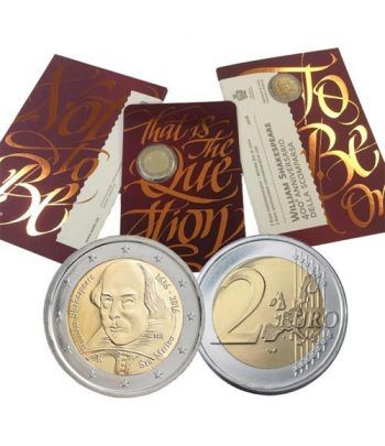 moneda conmemorativa 2 euros San Marino 2016 Shakespeare
