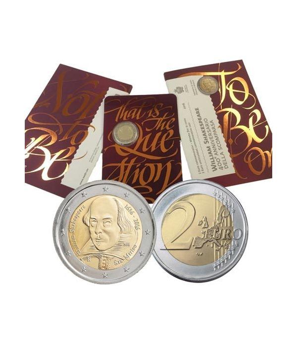 moneda conmemorativa 2 euros San Marino 2016 Shakespeare  - 4