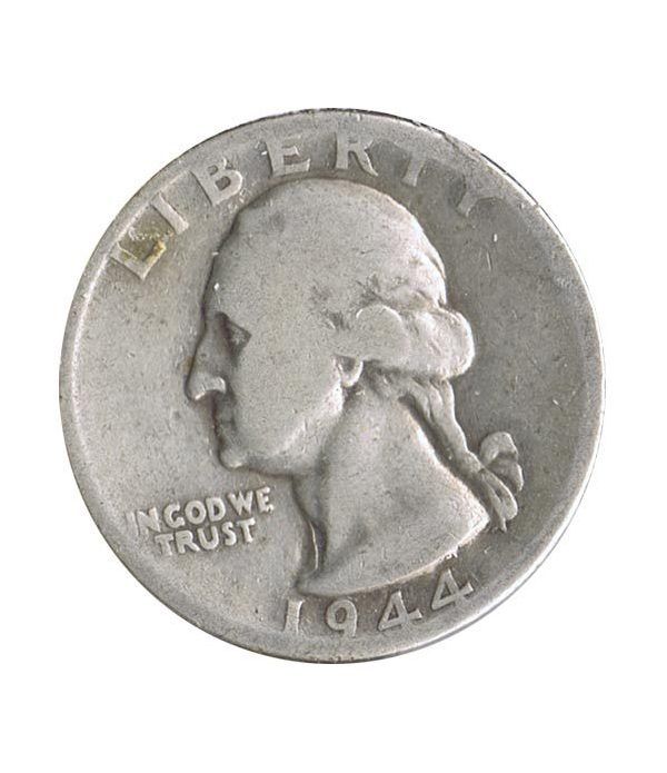 Moneda de plata 1/4 $ Estados Unidos 1944.  - 2