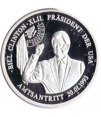 Medalla de plata Bill Clinton President Der USA. Proff