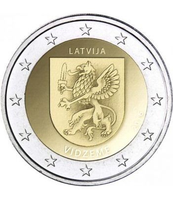 moneda conmemorativa 2 euros Letonia 2016 Vidzeme.  - 2