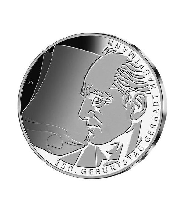 moneda Alemania 10 Euros 2012 J. Gerhart Hauptmann.
