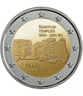 moneda conmemorativa 2 euros Malta 2016 Templos Ggantija