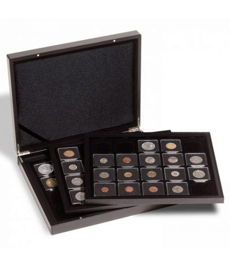 LEUCHTTURM Estuche para 60 QUADRUM, 3 bandejas negro. Estuche Monedas - 1 LEUCHTTURM Estuche para 60 QUADRUM, 3 bandejas negro. Estuche Monedas - 1