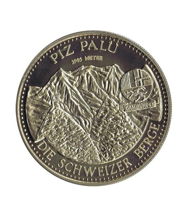 Medalla de plata Helvetia Montañas Piz Palu.