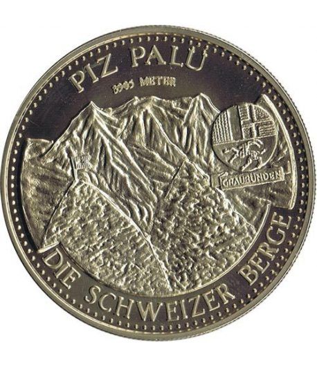 Medalla de plata Helvetia Montañas Piz Palu.