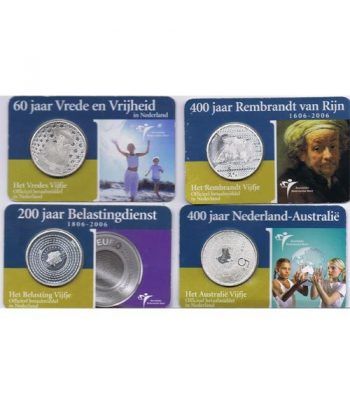 Colección Holanda 5 Euros 10 monedas varios años.  - 1