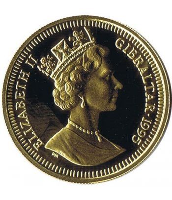 Moneda de oro 70 Ecus Gibraltar 1995 Ricardo Corazón de León.