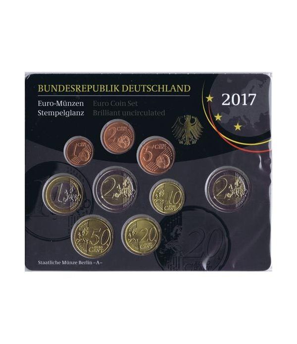 Cartera oficial euroset Alemania 2017 (5 cecas).  - 1