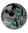 moneda Austria 3 Euros 2017 Tigre color Tiger Tier-Taler.