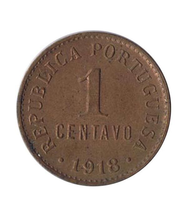 Portugal 1 Centavo 1918 Republica Portuguesa. Cobre  - 2