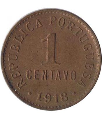 Portugal 1 Centavo 1918 Republica Portuguesa. Cobre  - 1