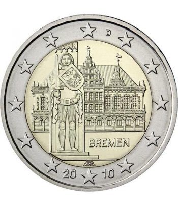 moneda conmemorativa 2 euros Alemania 2010. Ceca F