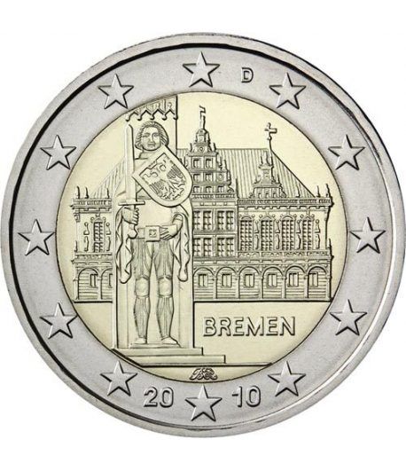 moneda conmemorativa 2 euros Alemania 2010. Ceca F