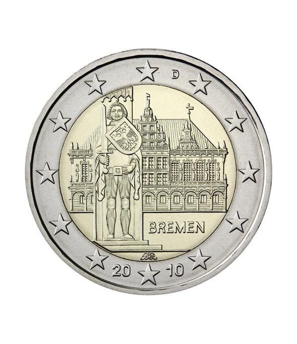 moneda conmemorativa 2 euros Alemania 2010. Ceca G