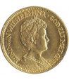 Moneda de oro 10 gulden Holanda 1911.