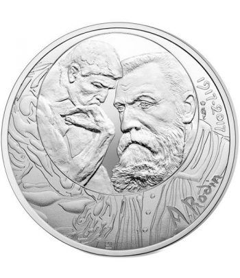 Francia 10 € 2017 Auguste Rodin. Plata.