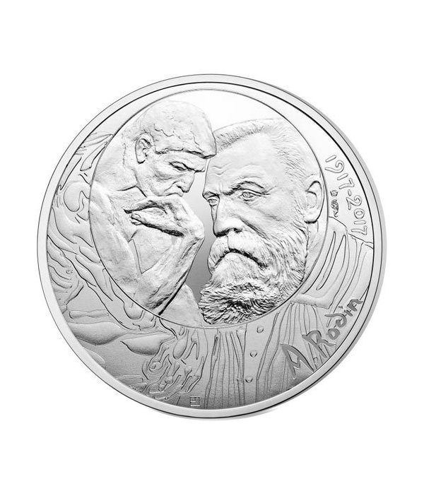 Francia 10 € 2017 Auguste Rodin. Plata.