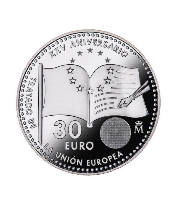 Moneda conmemorativa 30 Euros 2017 25 Años Unión Europea.  - 2