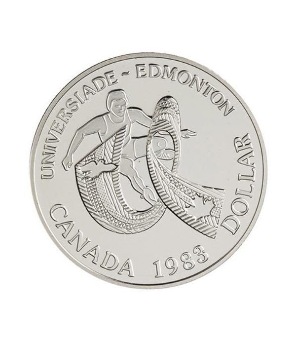 Canada 1$ 1983 Universiada Edmonton. Plata Proof.  - 2
