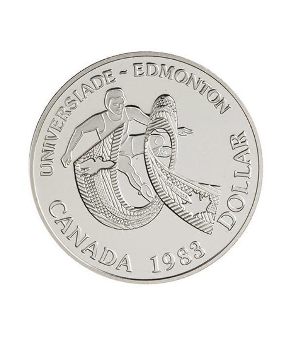 Canada 1$ 1983 Universiada Edmonton. Plata Proof.