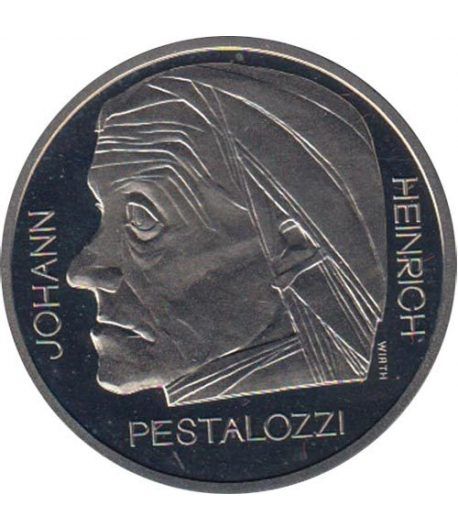 Suiza 5 francos 1977 Heinrich Pestalozzi 1746-1827