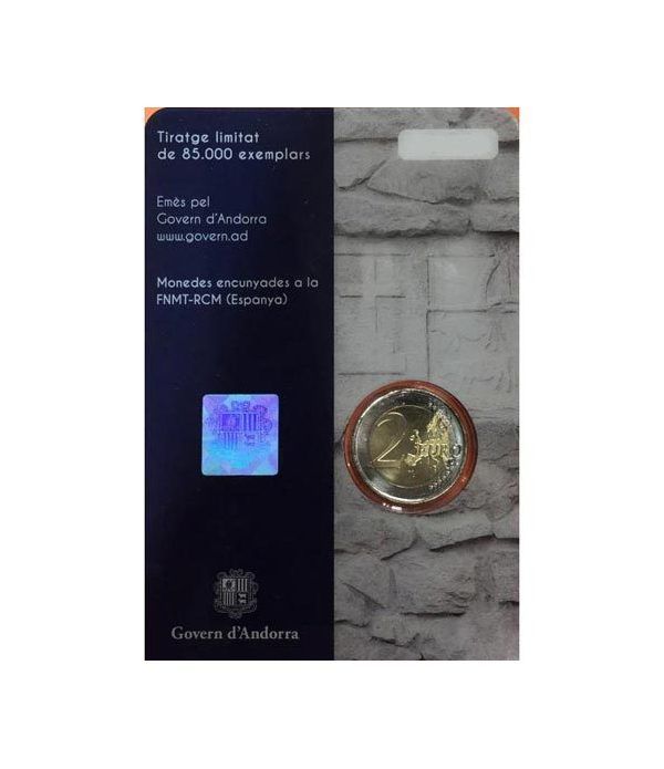 moneda conmemorativa 2 euros Andorra 2016 Reforma 1866. BU.