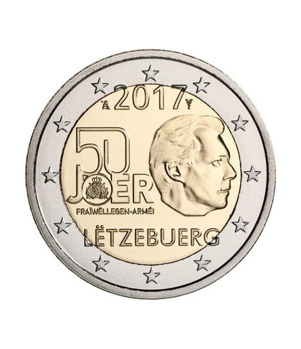 moneda conmemorativa 2 euros Luxemburgo 2017 Servicio Militar.