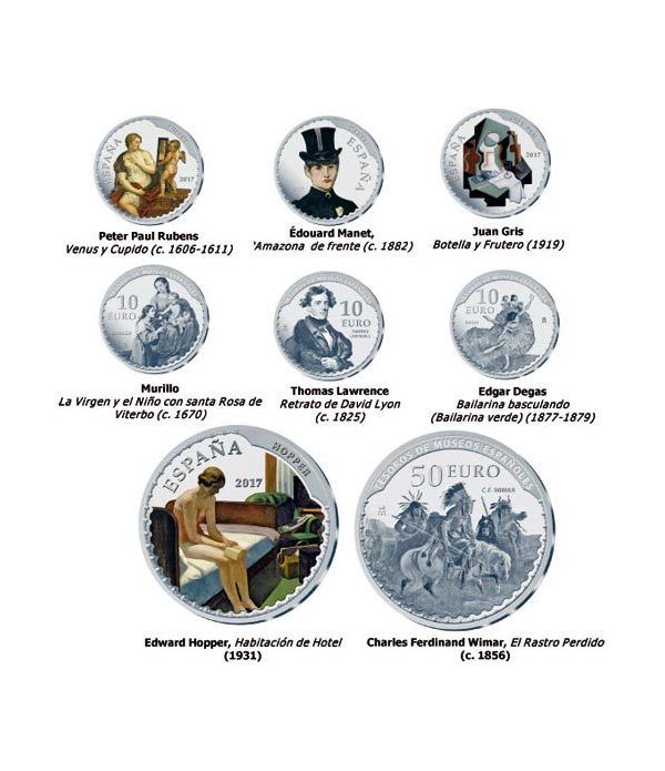 Monedas 2017 Tesoros Españoles. Estuche Plata.