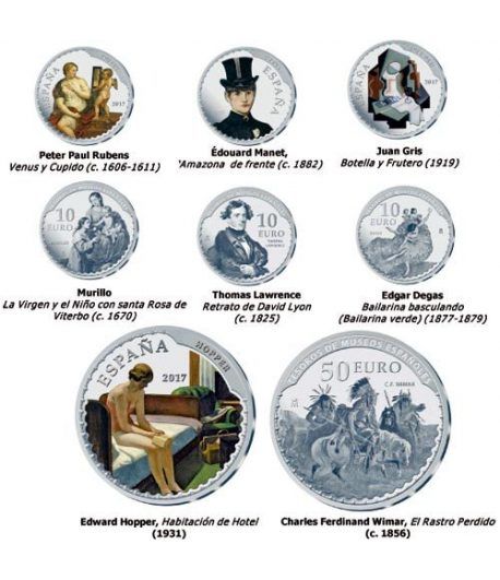 Monedas 2017 Tesoros Españoles. Estuche Plata.