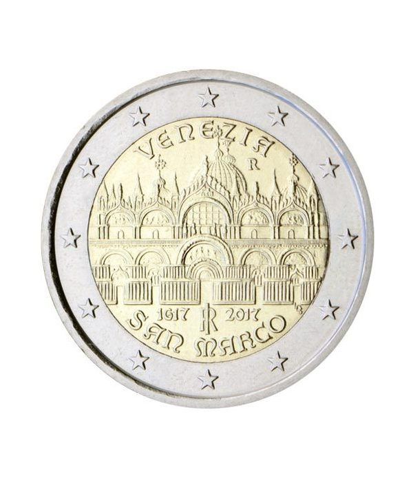 moneda conmemorativa 2 euros Italia 2017 San Marco.