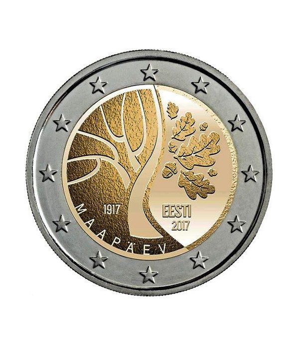moneda conmemorativa 2 euros Estonia 2017 Independecia.  - 2