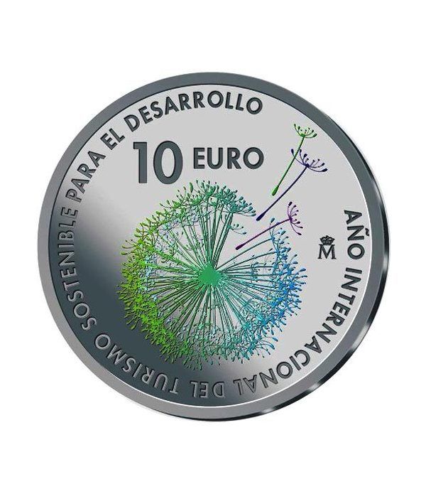 Pico Prevención velocidad Moneda 2017 Turismo Sostenible. 10 euros Plata